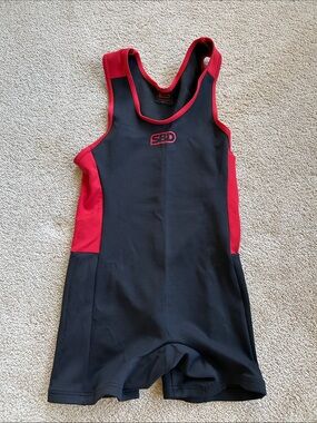 SBD Powerlifting Men's Black and Red Performance Singlet